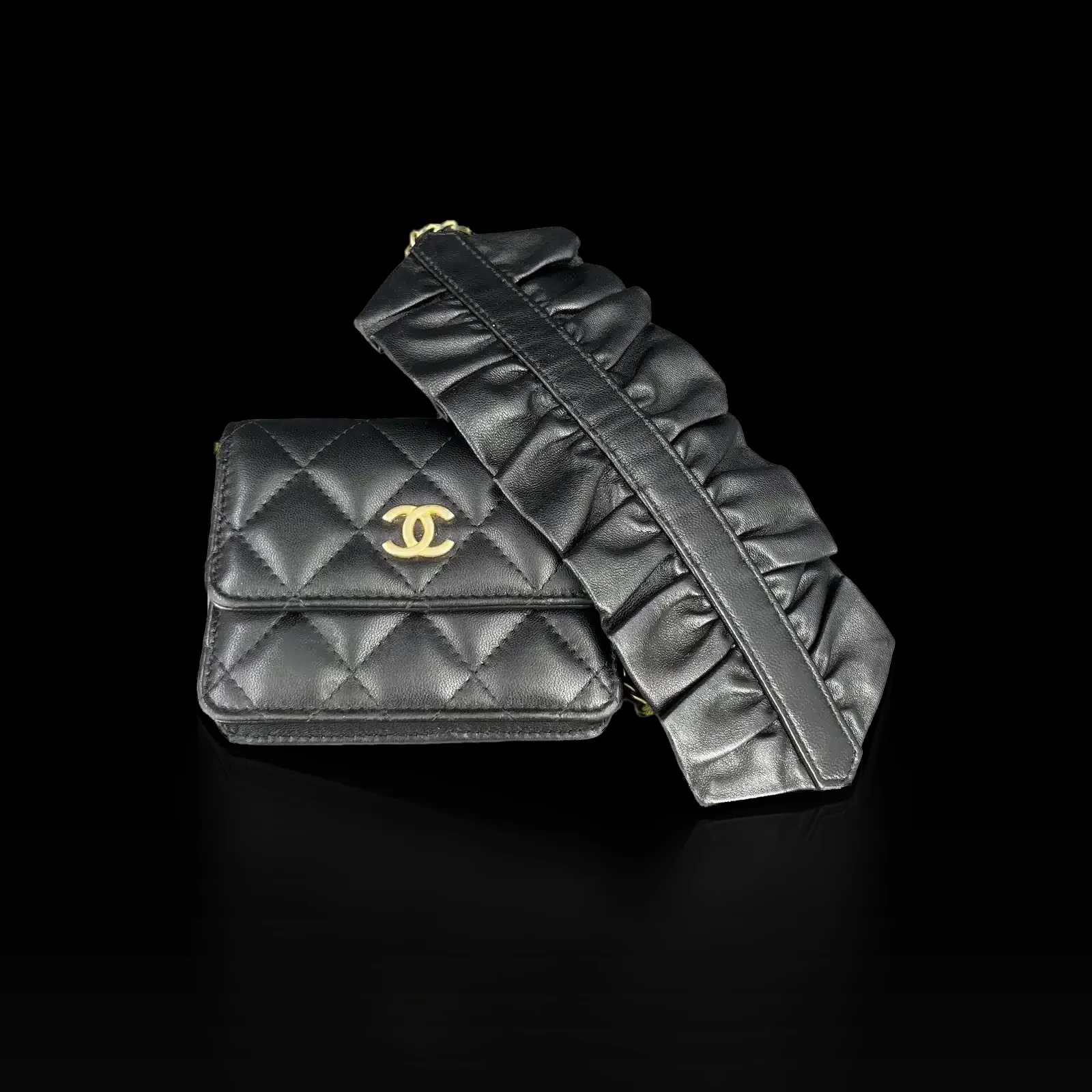 Mini Sac Chanel Matelassé Noir à Chaîne – Taille Mini