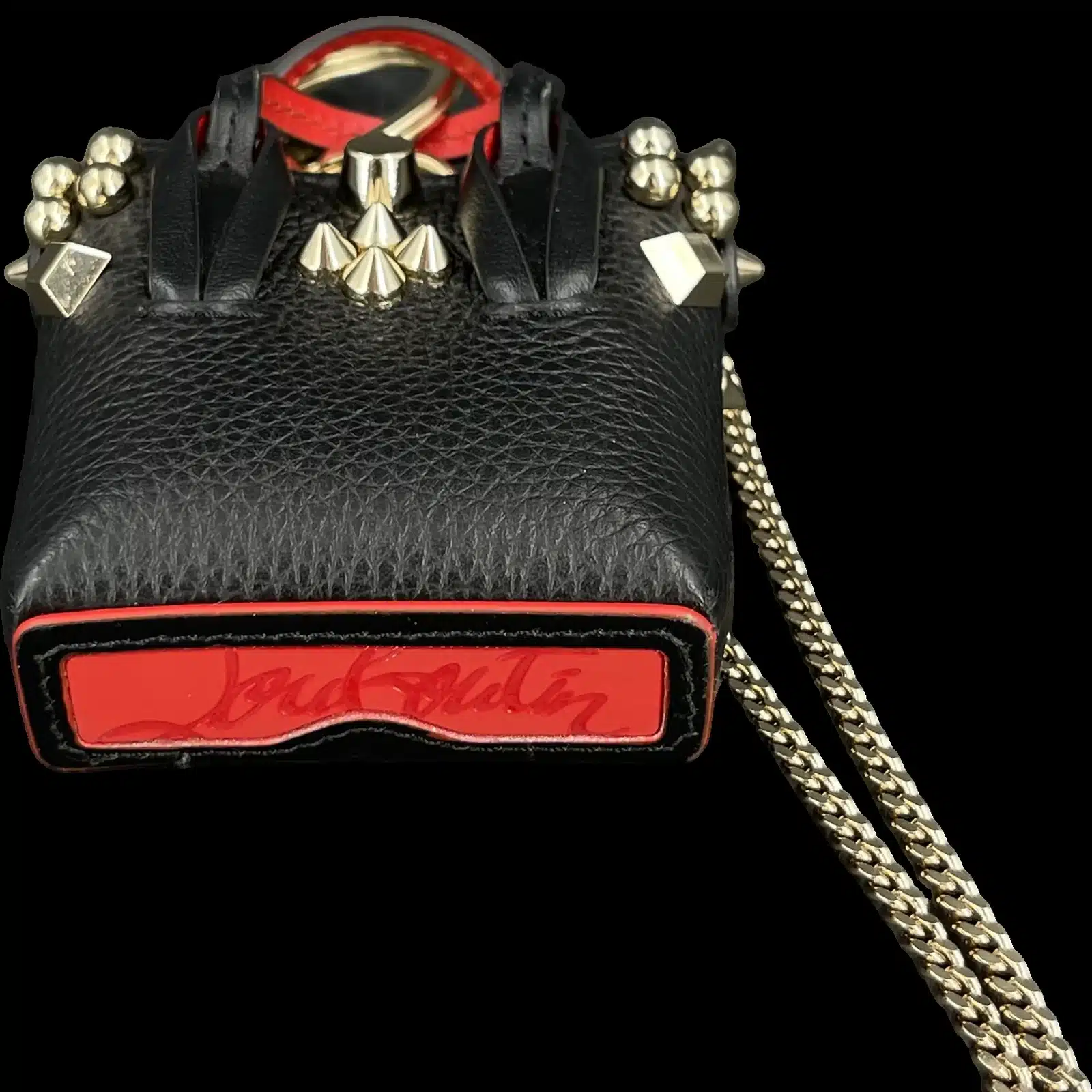 Mini Borsa Christian Louboutin Cabata Case Nera Borchiata – Charm per Borsa – 5