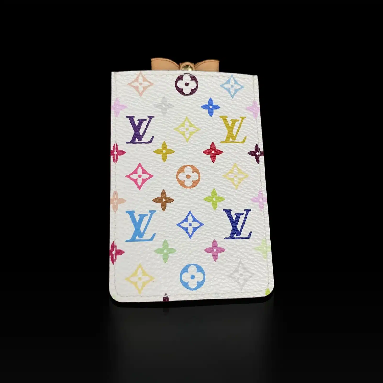 Dos de l'étui du miroir de poche Louis Vuitton Monogram Multicolore blanc