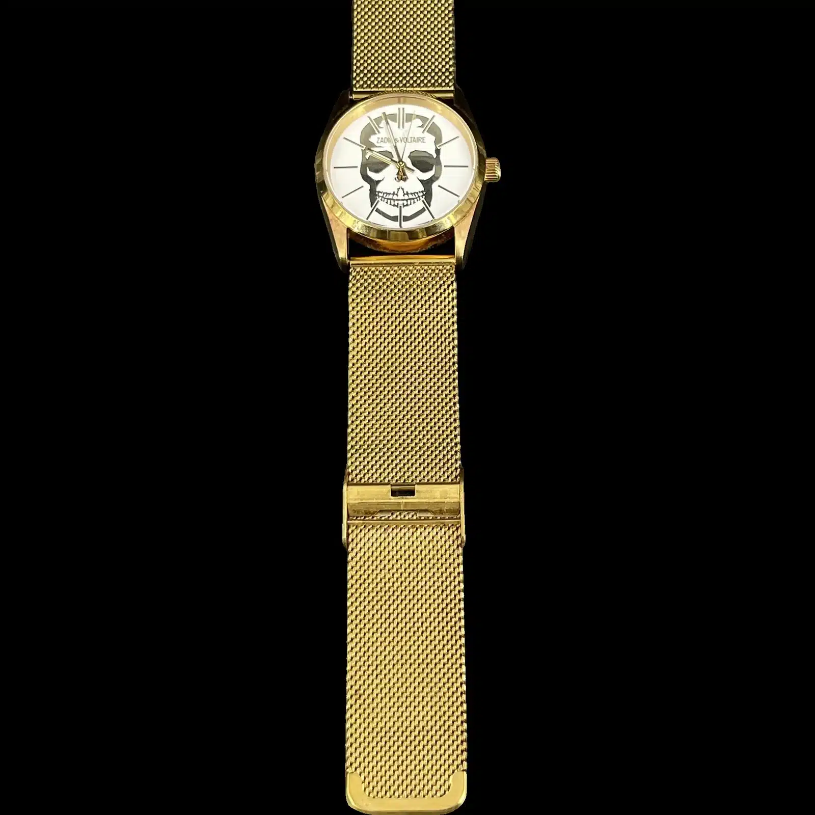 Reloj Zadig & Voltaire Calavera Dorado con Correa Milanesa – Talla Única – 3