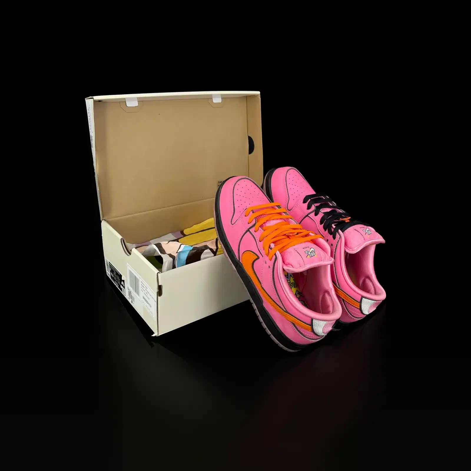 Nike SB Dunk Low Powerpuff Girls Blossom rose avec leur boîte d'origine