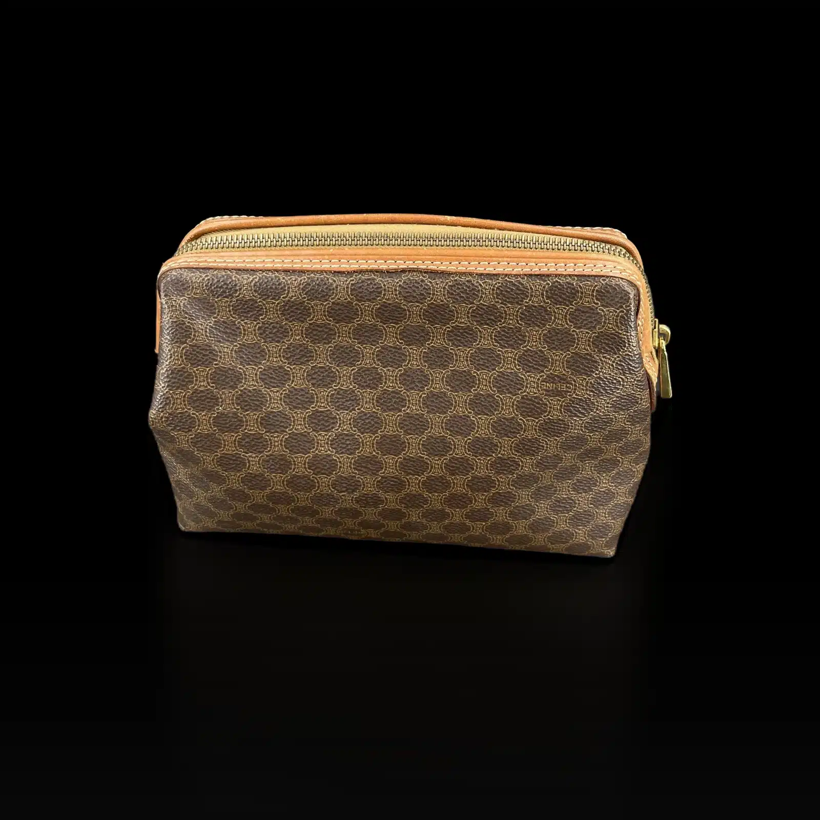 Pochette Celine Macadam Vintage Marrón y Coñac – Talla Mediana – 3
