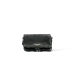 Pochette Zadig et Voltaire Rock Cloutée Cuir Grainé Noir – Taille Small