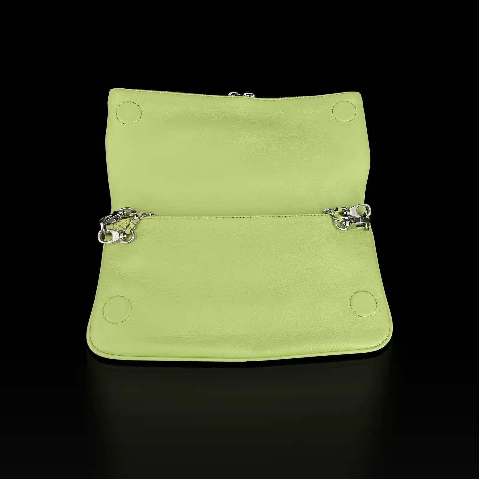 Pochette Zadig & Voltaire Rock Pelle Verde Lime – Taglia Media – 5