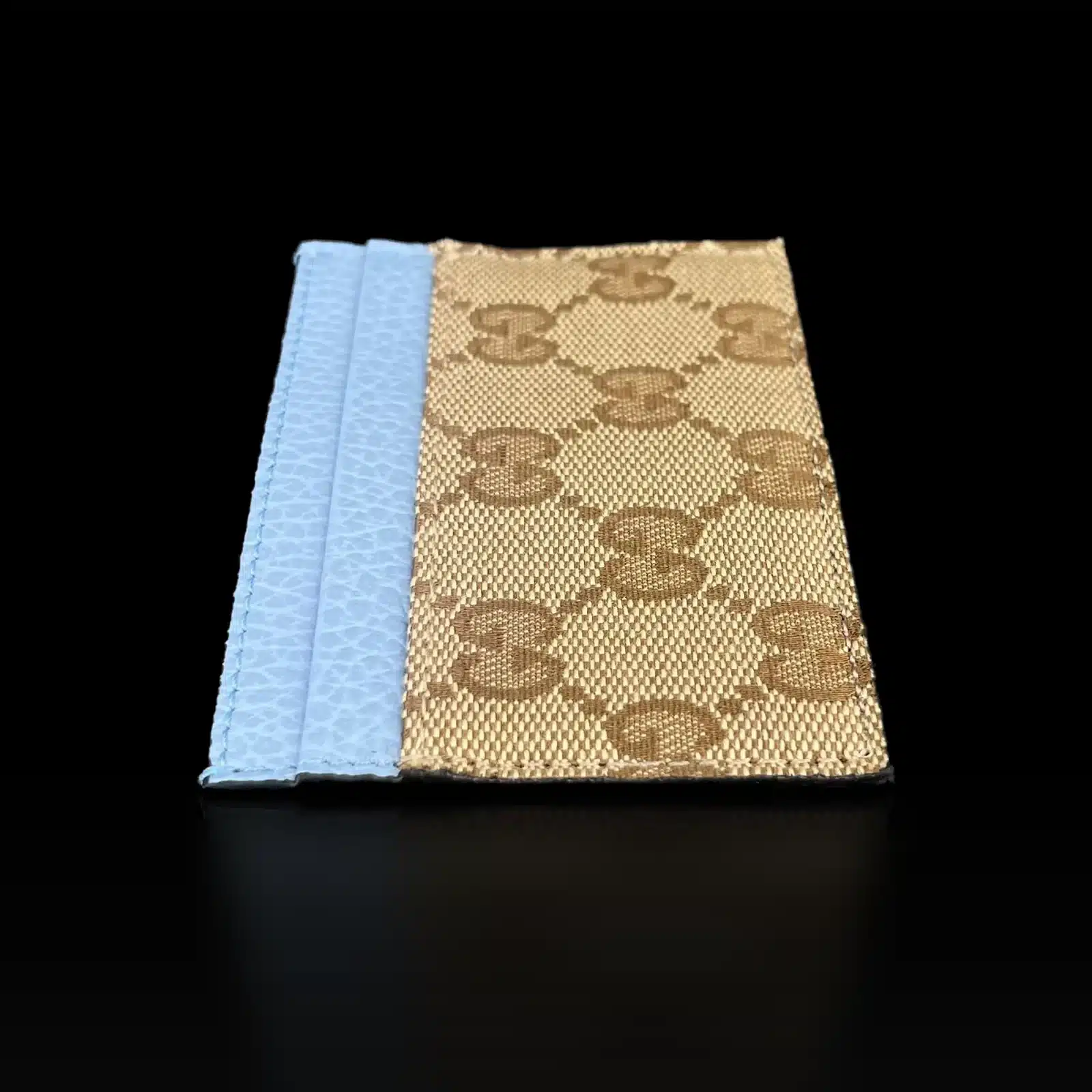 Gucci GG Supreme Card Holder Beige and Light Blue – 2