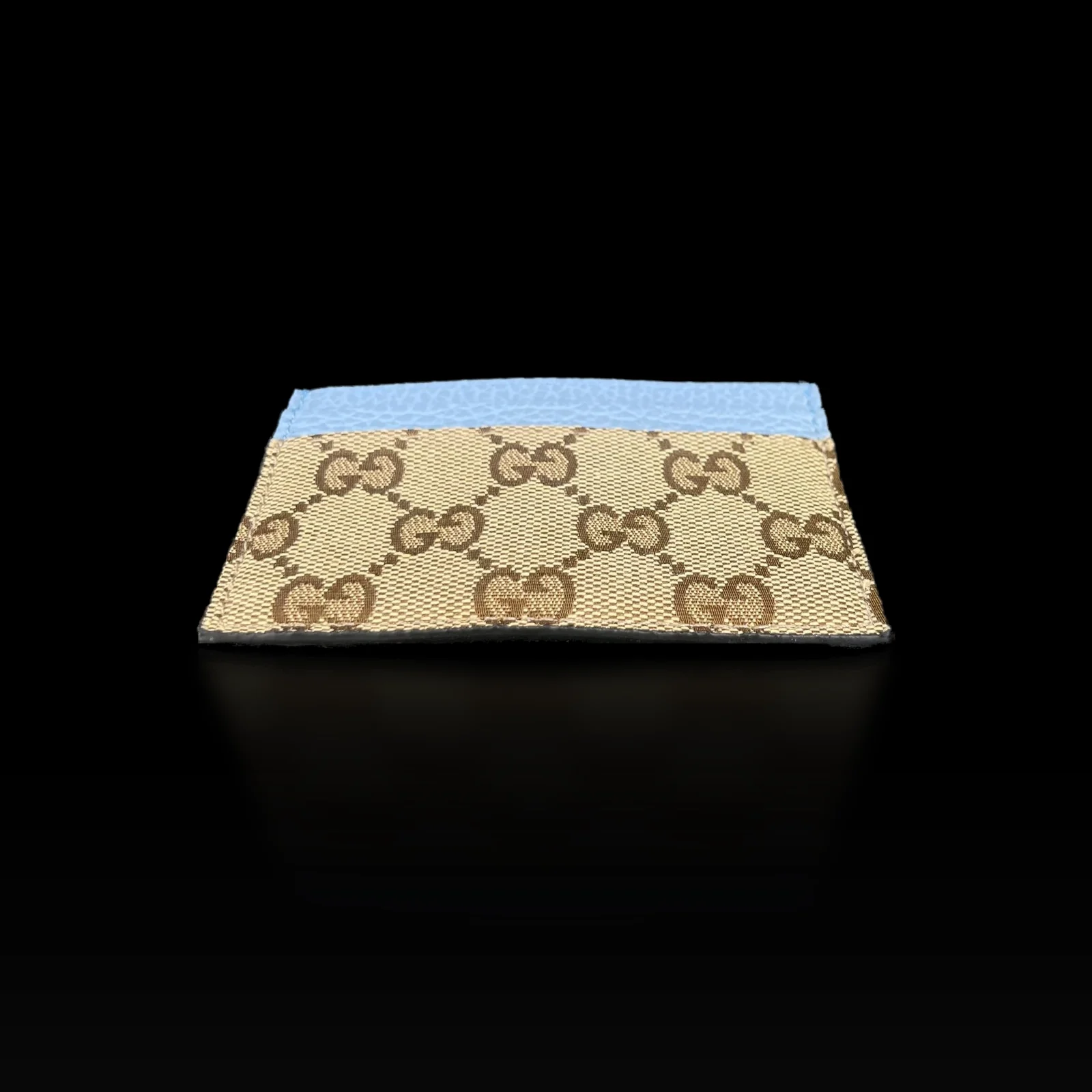 Gucci GG Supreme Card Holder Beige and Light Blue – 3