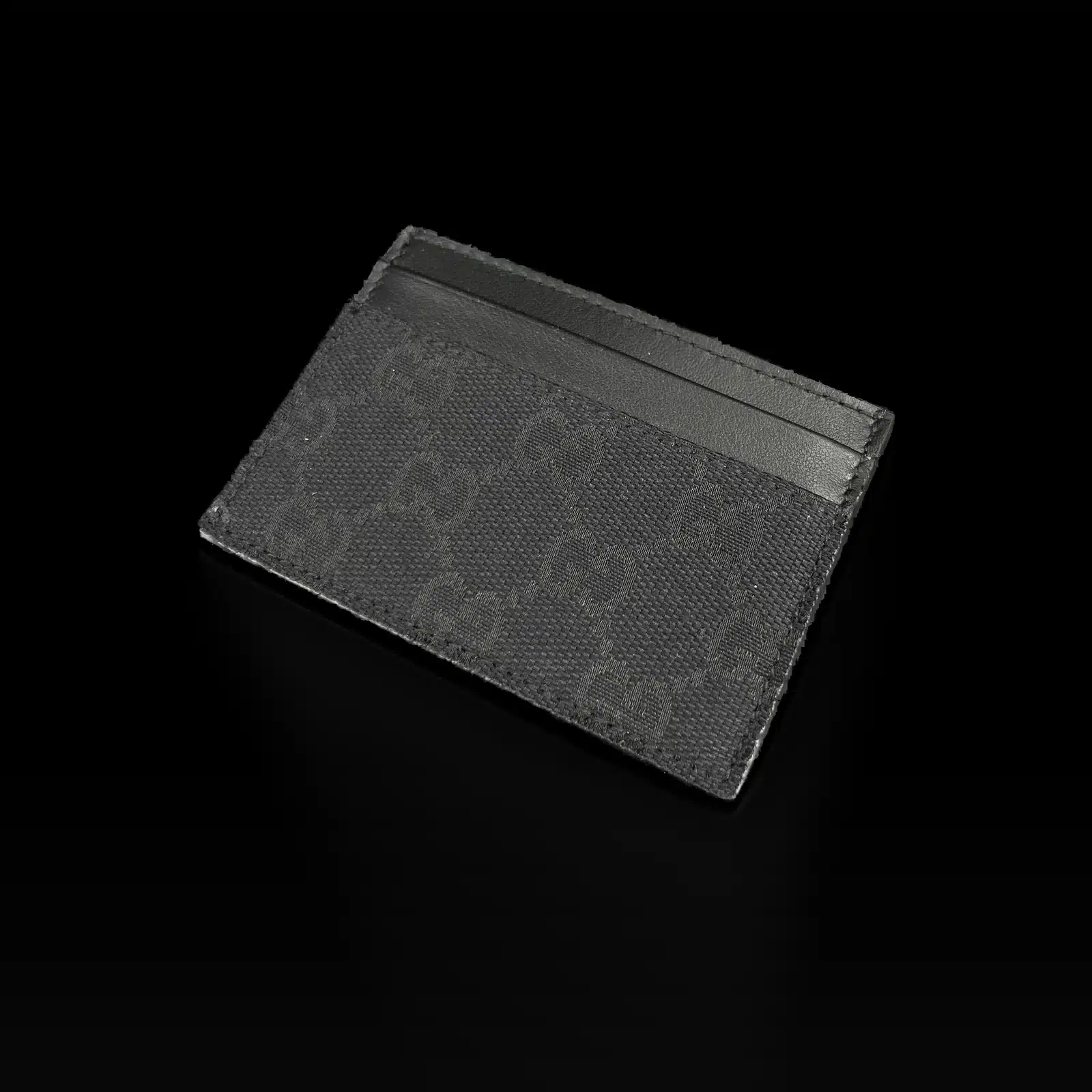 Gucci GG Card Holder in Black Canvas and Leather – 2