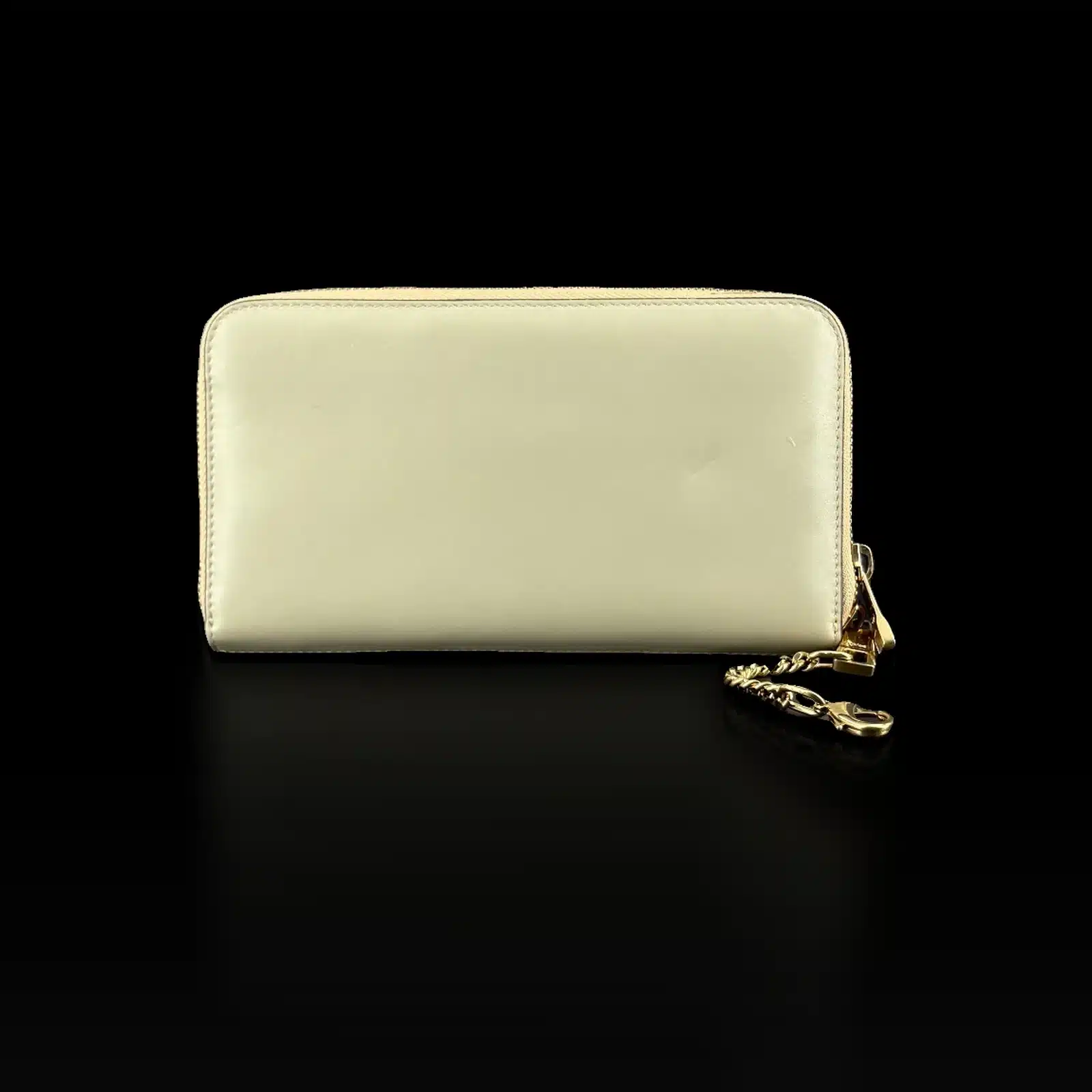 Portefeuille zippé Chloé en cuir rose poudré et beige