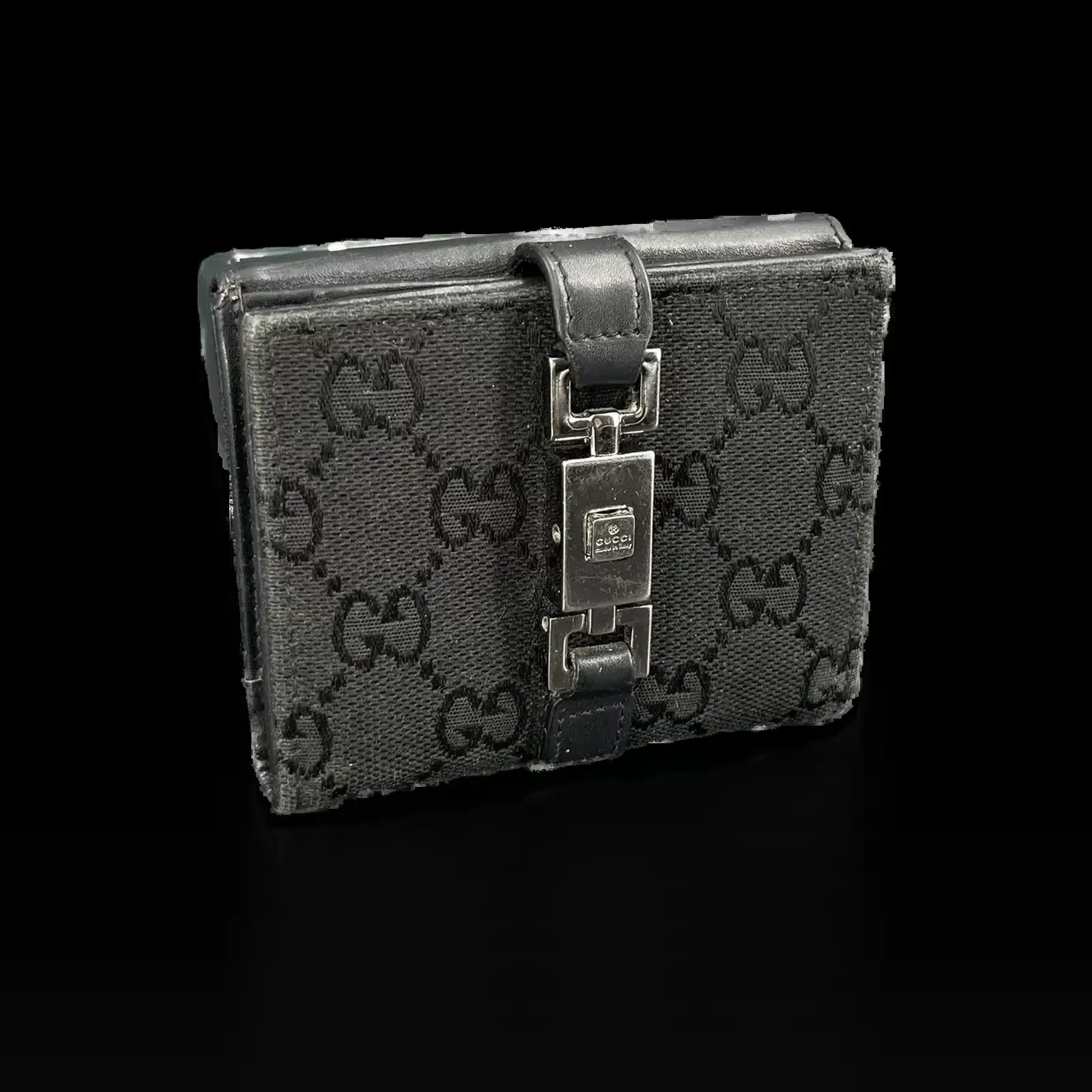 Gucci Jackie Wallet in Black GG Canvas – One Size – 2