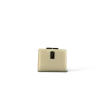 Portafoglio Yves Saint Laurent in Pelle Beige con Chiusura a Clic-Clac