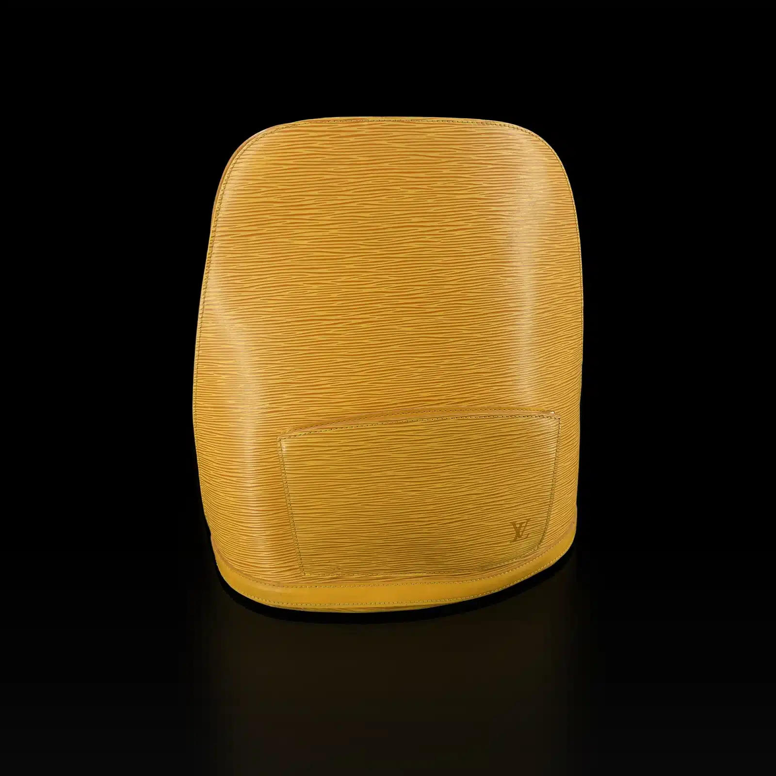 Sac à dos Louis Vuitton Gobelins jaune, poche plaquée avec logo LV embossé