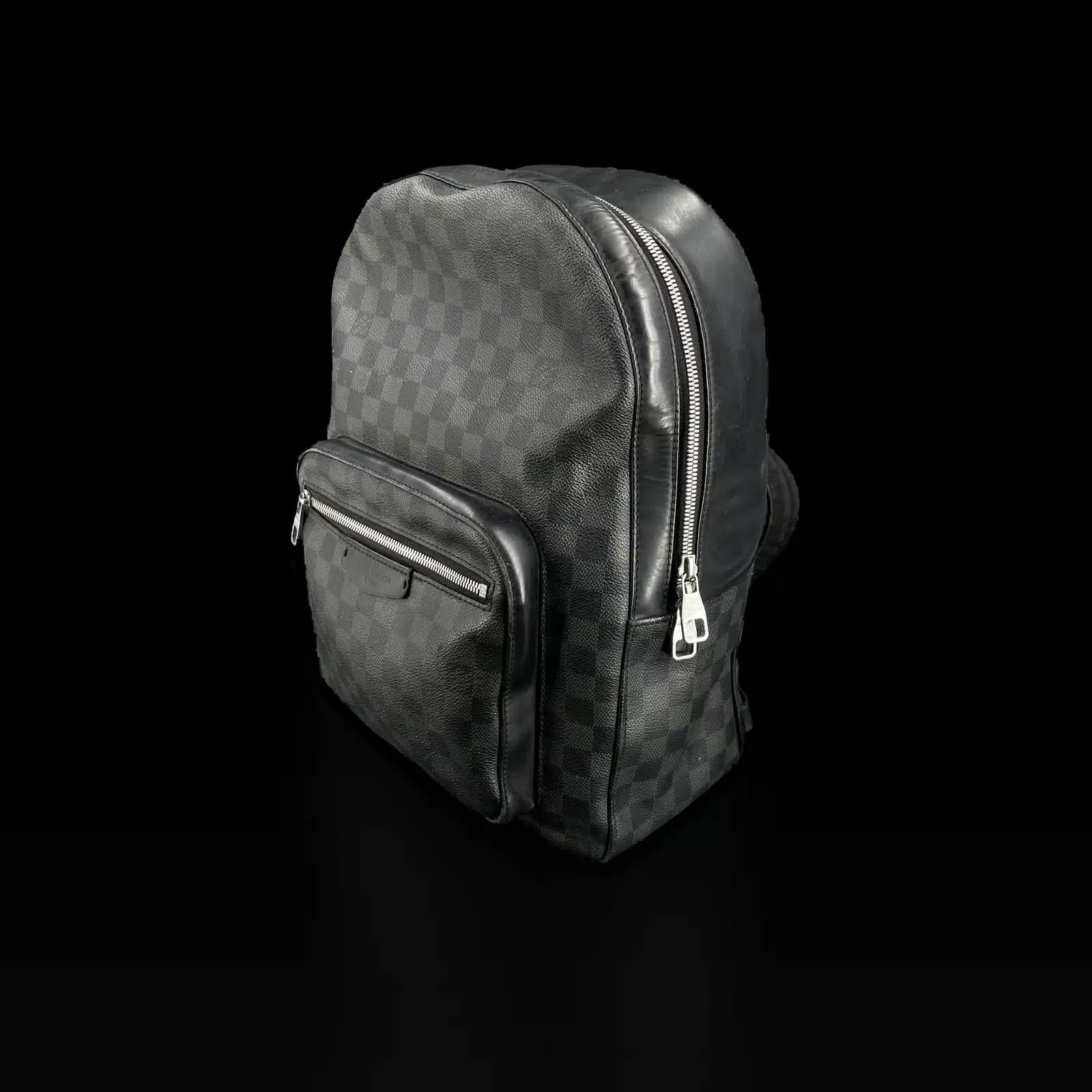 Sac à dos Louis Vuitton Josh Damier Graphite, côté et zip argenté