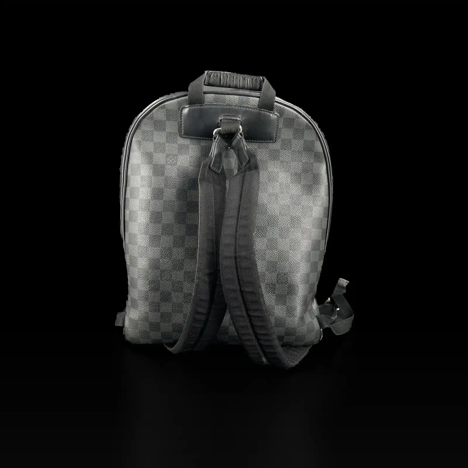 Dos du sac Louis Vuitton Josh avec bretelles rembourrées et poignée en cuir noir