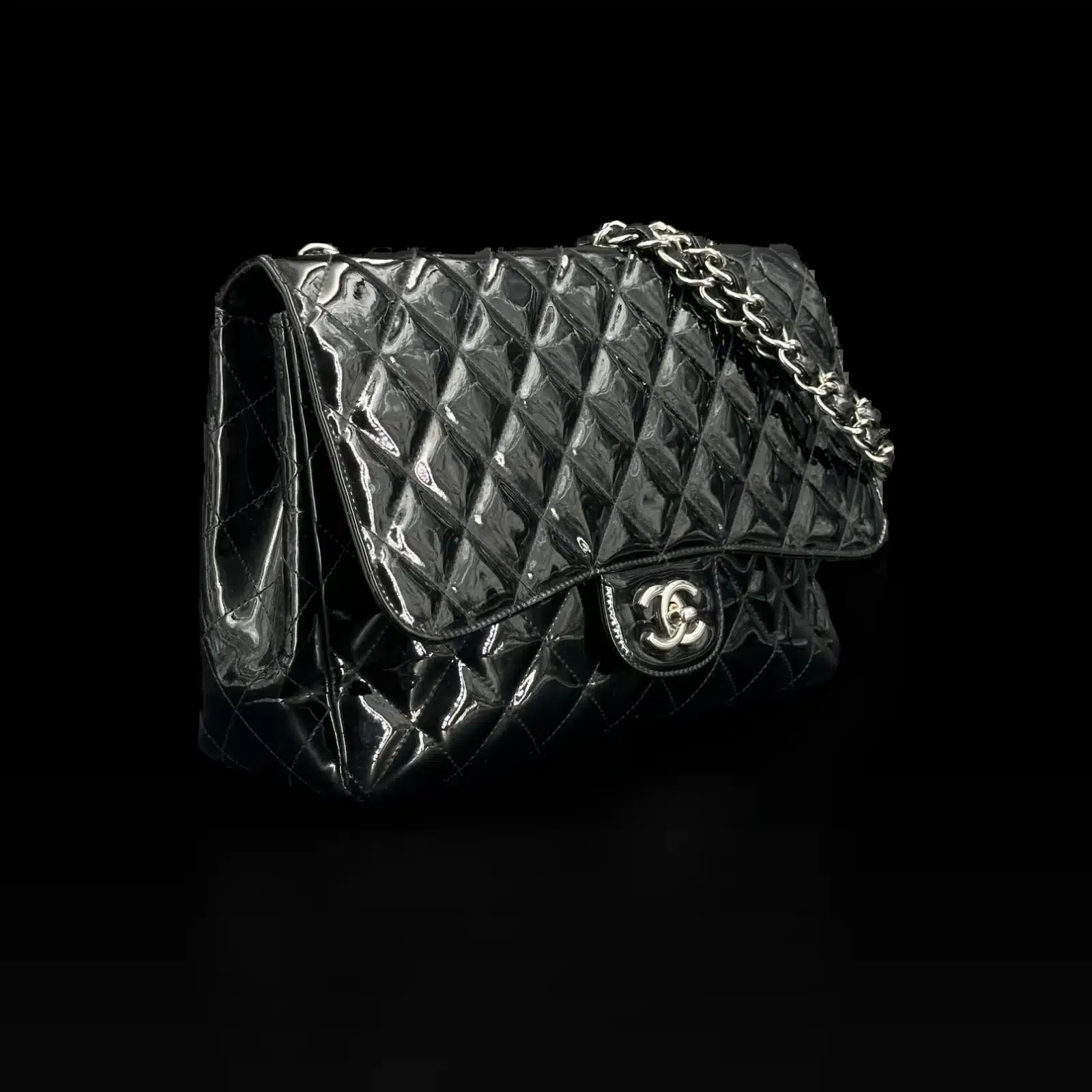 Chanel Timeless Bag in Black Patent Leather – Medium – 2