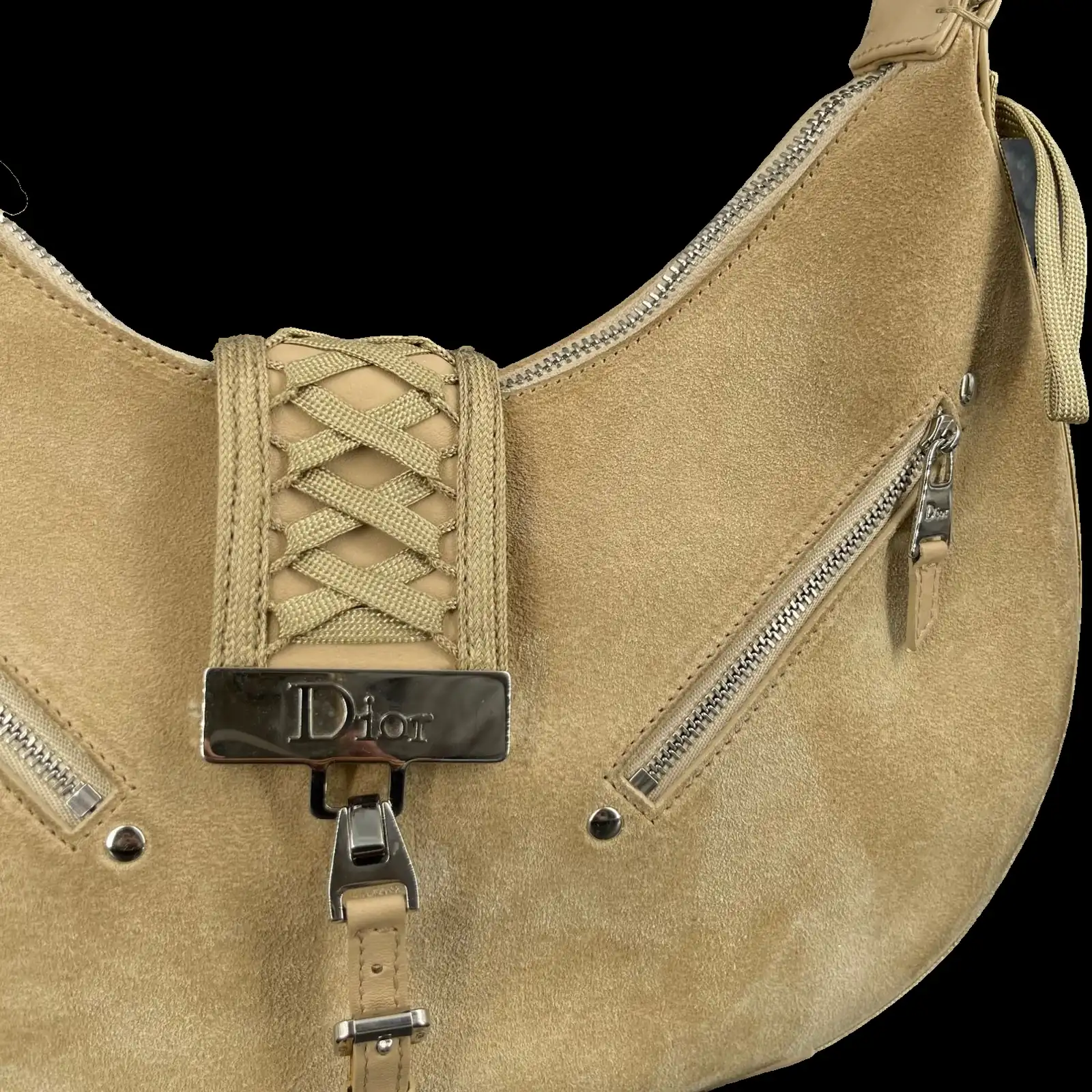 Bolso Dior Admit It Hobo de Ante Beige – 2
