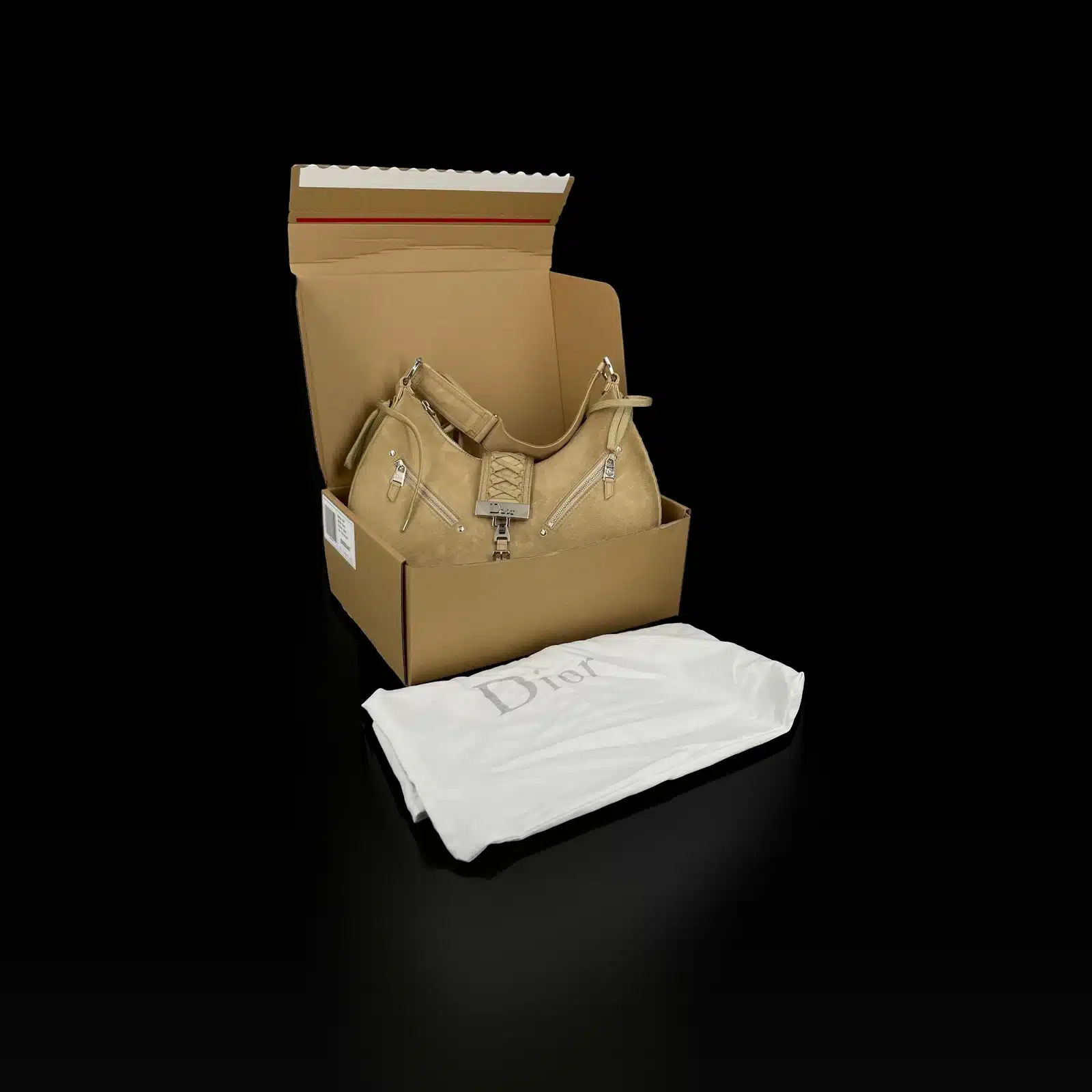 Sac Dior Admit It Hobo en Daim Beige