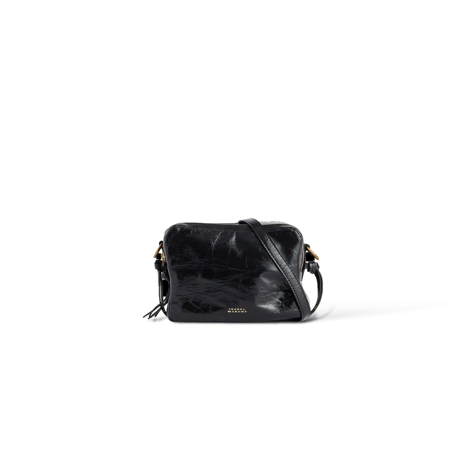 Sac Isabel Marant Wardy Camera en Cuir Froissé Noir