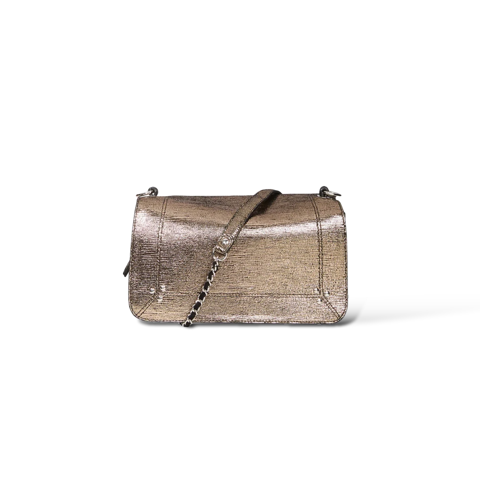 Sac Jérôme Dreyfuss Bobi M en Cuir Métallisé Bronze