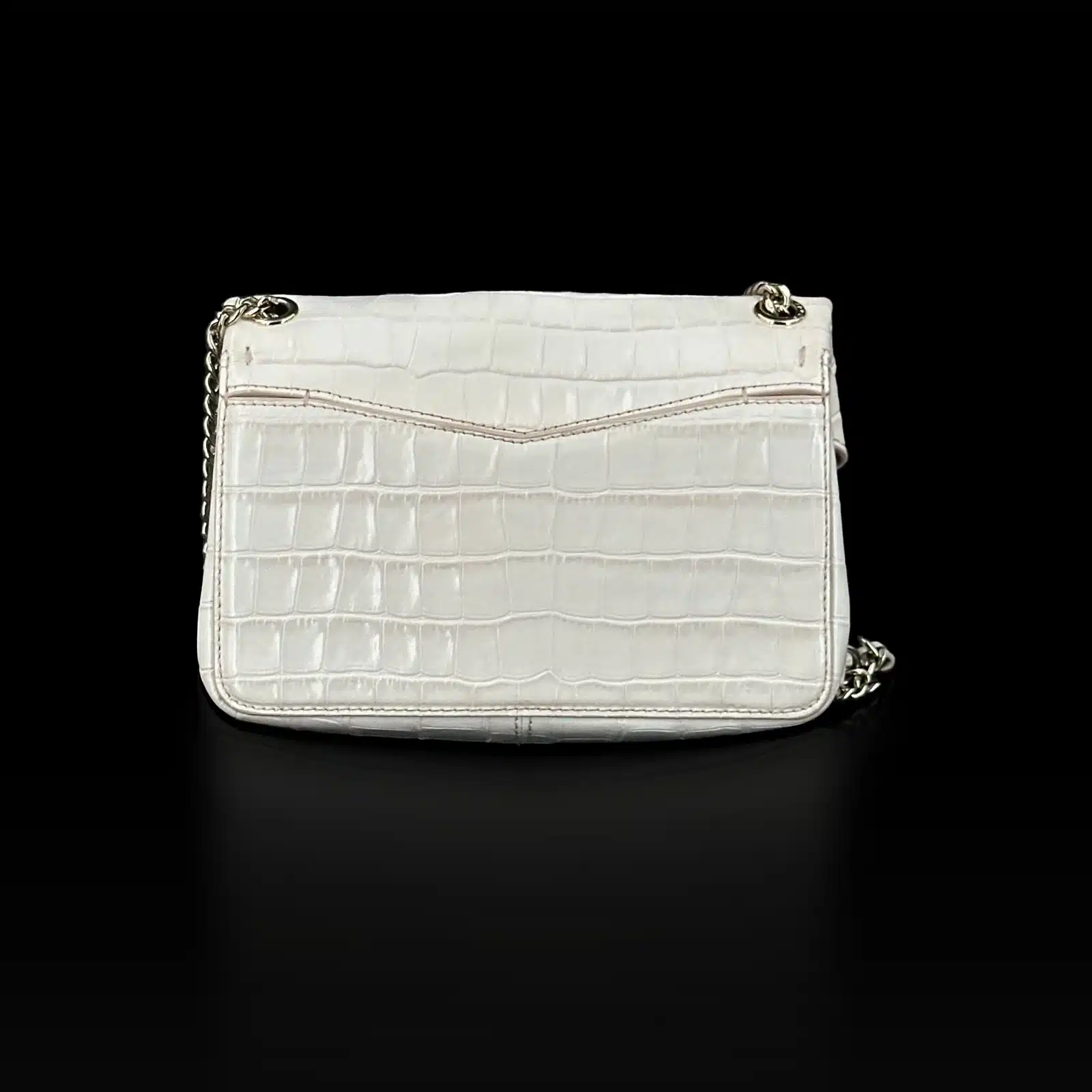 Sandro Yza Bag Cream Croc-Effect Leather – Medium Size – 4