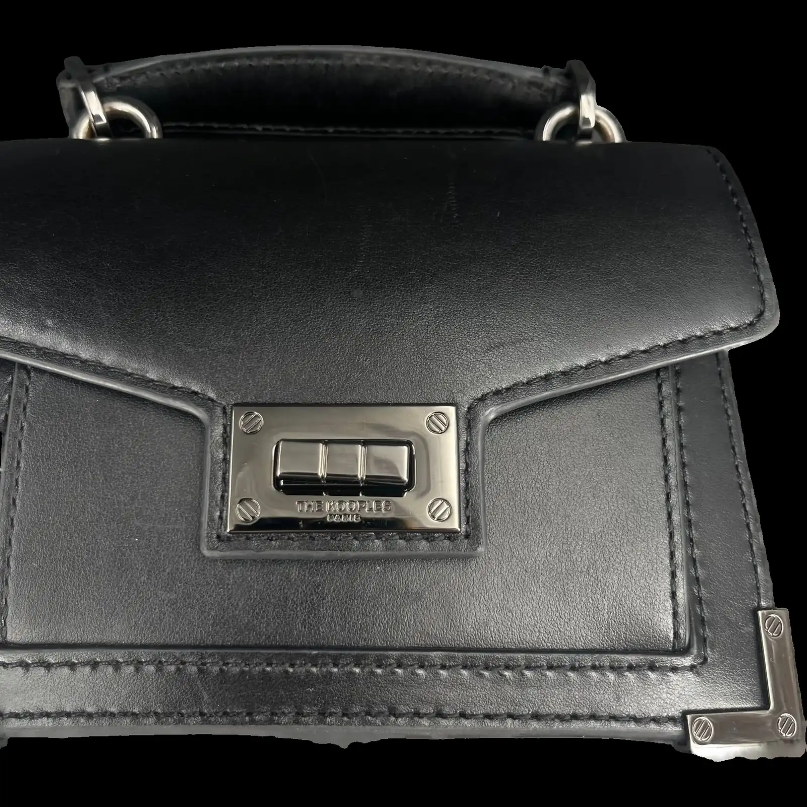 The Kooples Emily Mini Bag Black Leather – 5