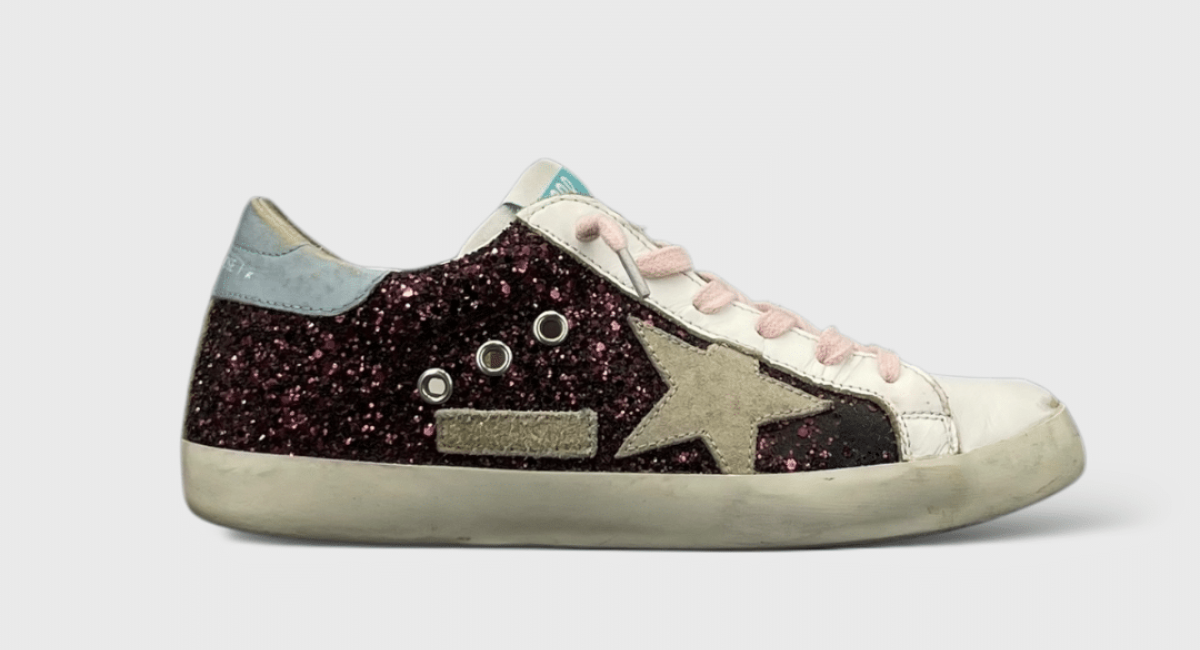 0000000917 Golden Goose Super Star Bordeaux/Paillette 37