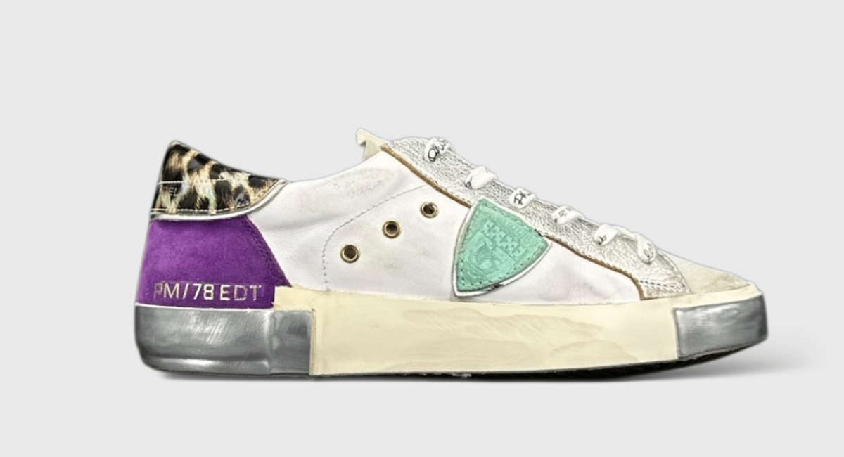 0000000289 Philippe Model PRSX Violet/blanc/turquoise/leopard 36