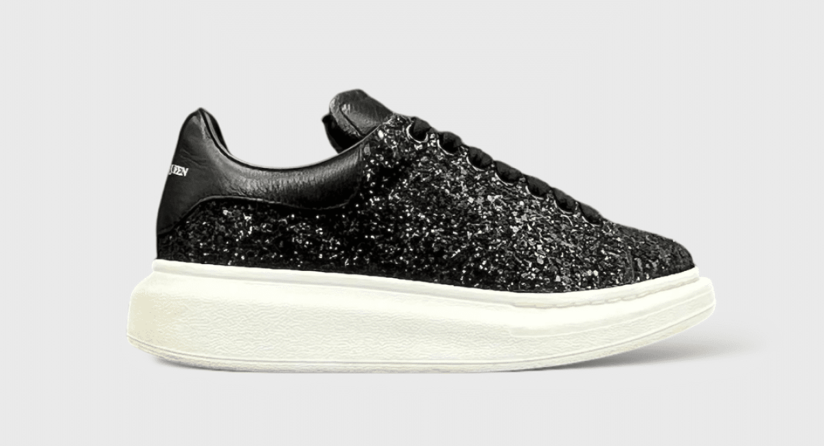 8340 Alexander Mcqueen Oversize noir/paillette 37,5