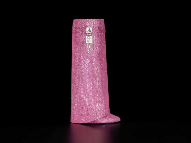 bottines givenchy shark lock rose fluo strass 1 141fc82b