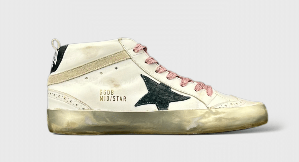 9973 Golden goose mid Star Blanc/rose/doré/vert 37