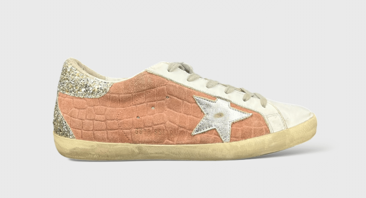 Golden Goose Superstar saumon/paillette 40