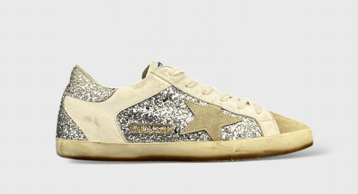 8410 Golden Goose Super Star Blanc/Argenté 38