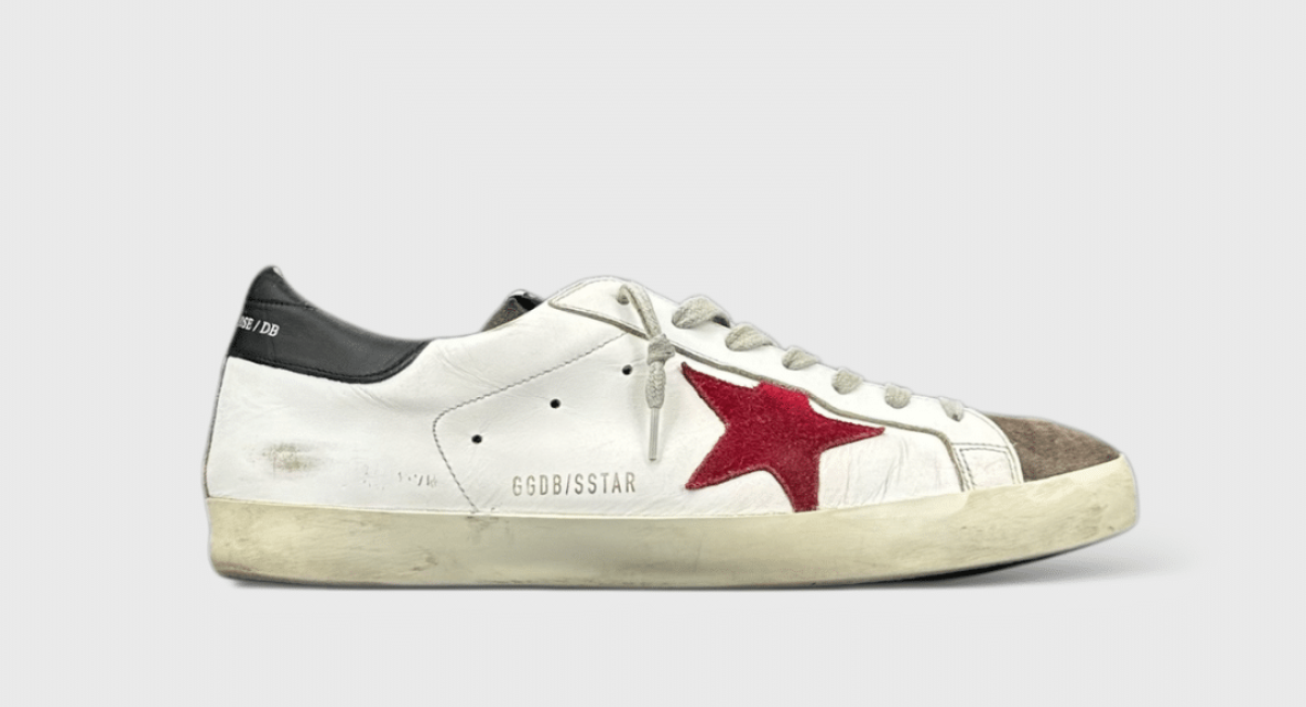 9935 Golden Goose Superstar Blanc/noir/bordeaux 43