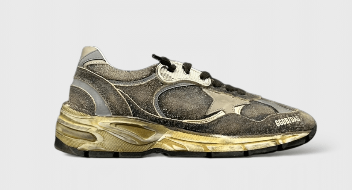10090 Golden Goose Dad star Noir/gris/doré 38