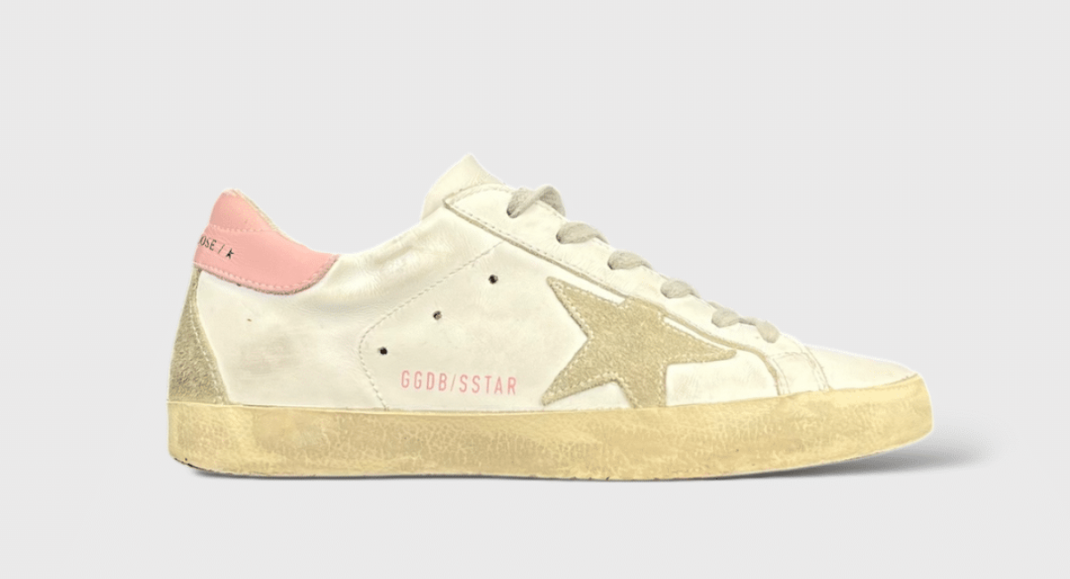 9340 Golden Goose Superstar Blanc/Rose Pâle 36