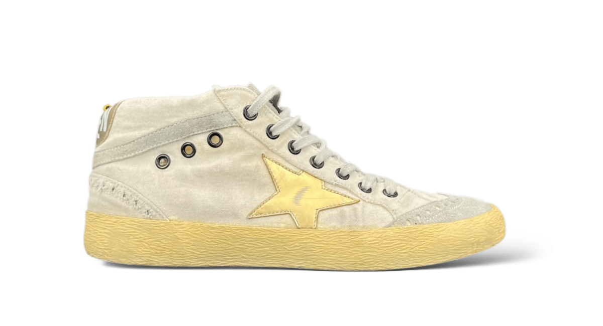 Golden Goose Mid Star Blanc/Doré 39