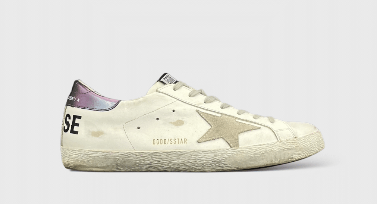 9408 Golden Goose Superstar Blanc/Violet/Métalisé 43