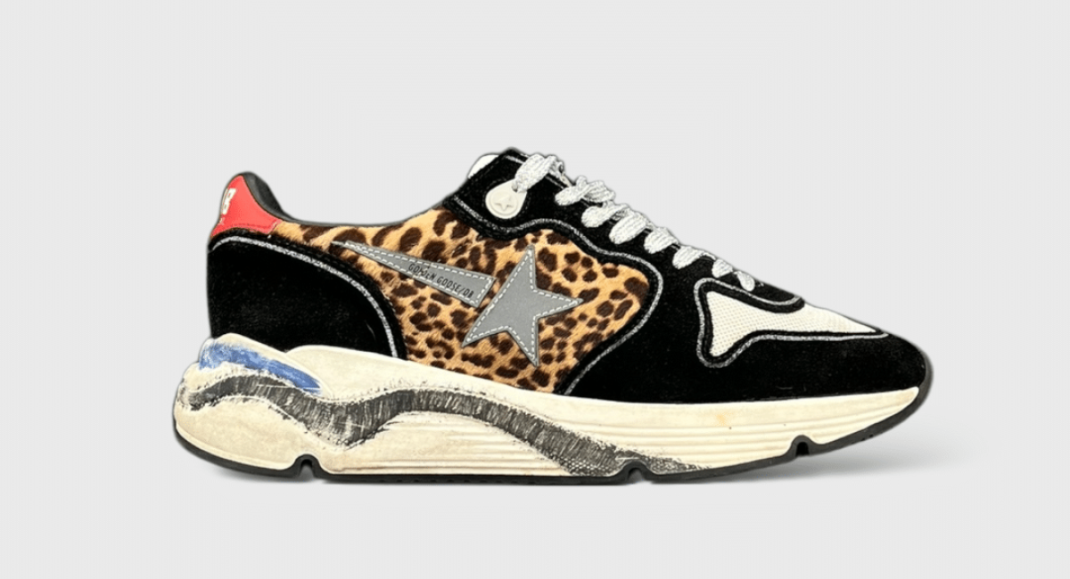 8377 Golden Goose Running noir/léopard 39