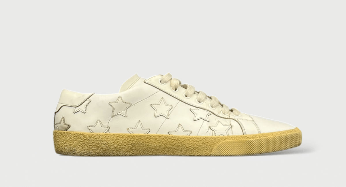 8406 Yves Saint Laurent Court Classic Blanc/Jaune 43
