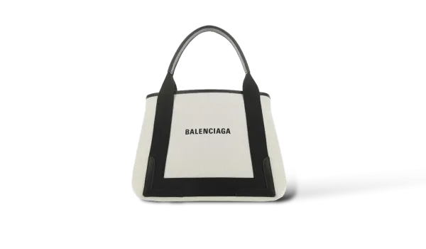 sac balenciaga navy cabas small ecru noir 4629 01 1 454022f4