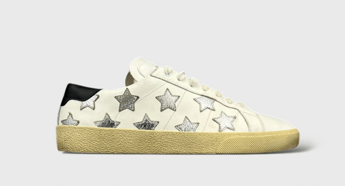 9654 Yves Saint Laurent Court Classic Blanc/Argenté 40