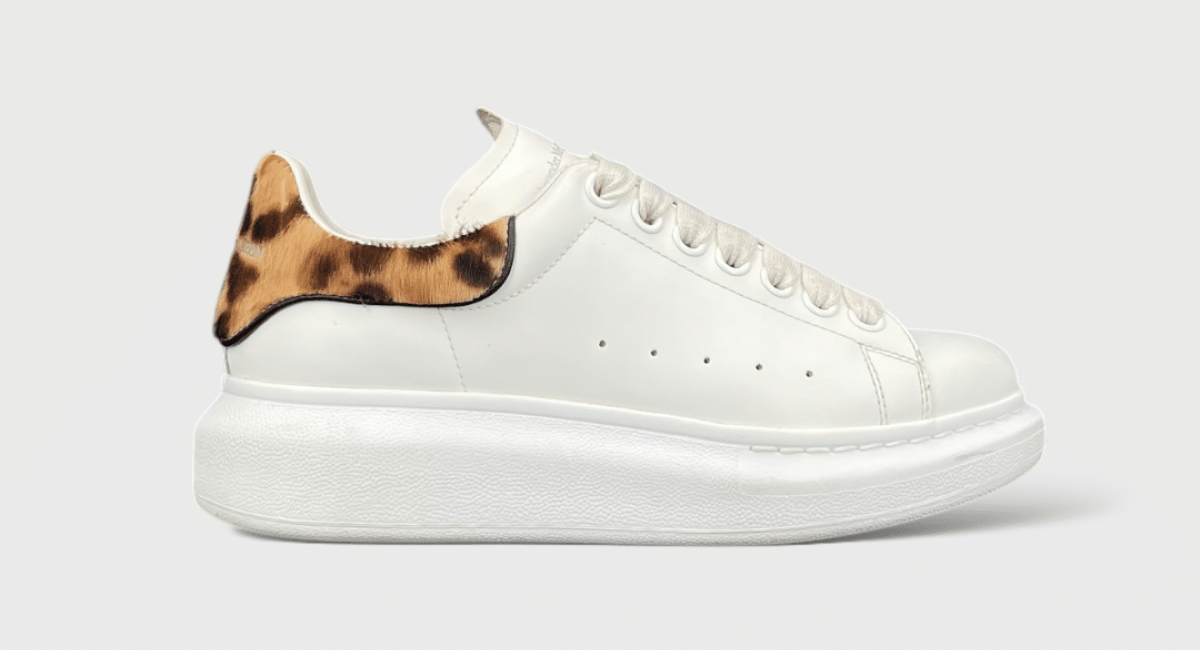 7961 Alexander McQueen Oversize Blanc/Léopard 36