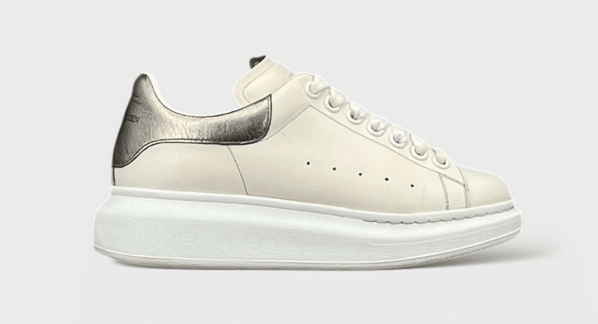 8341 Alexander Mcqueen Oversize blanc/argenté 37