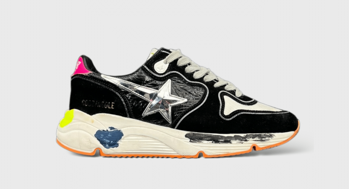 8043 Golden Goose Running noir/argenté/rose 36