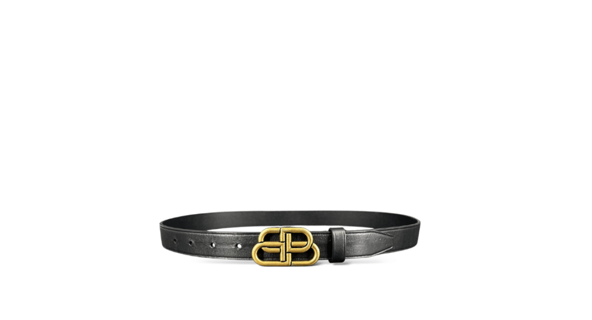 Balenciaga Ceinture BB / Noir / Or / Taille Unique
