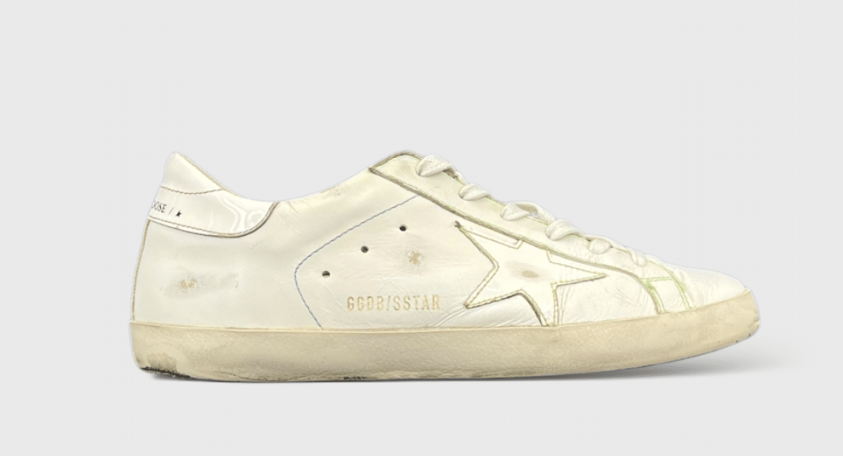 10048 Golden Goose Superstar Blanc/couture coloré 38