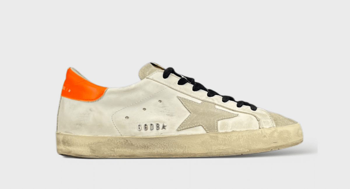 8529 Golden Goose Superstar blanc/orange 40