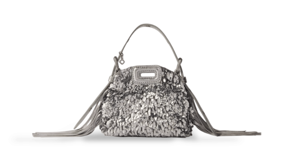 Maje Miss m Sequin/Argenté Mini