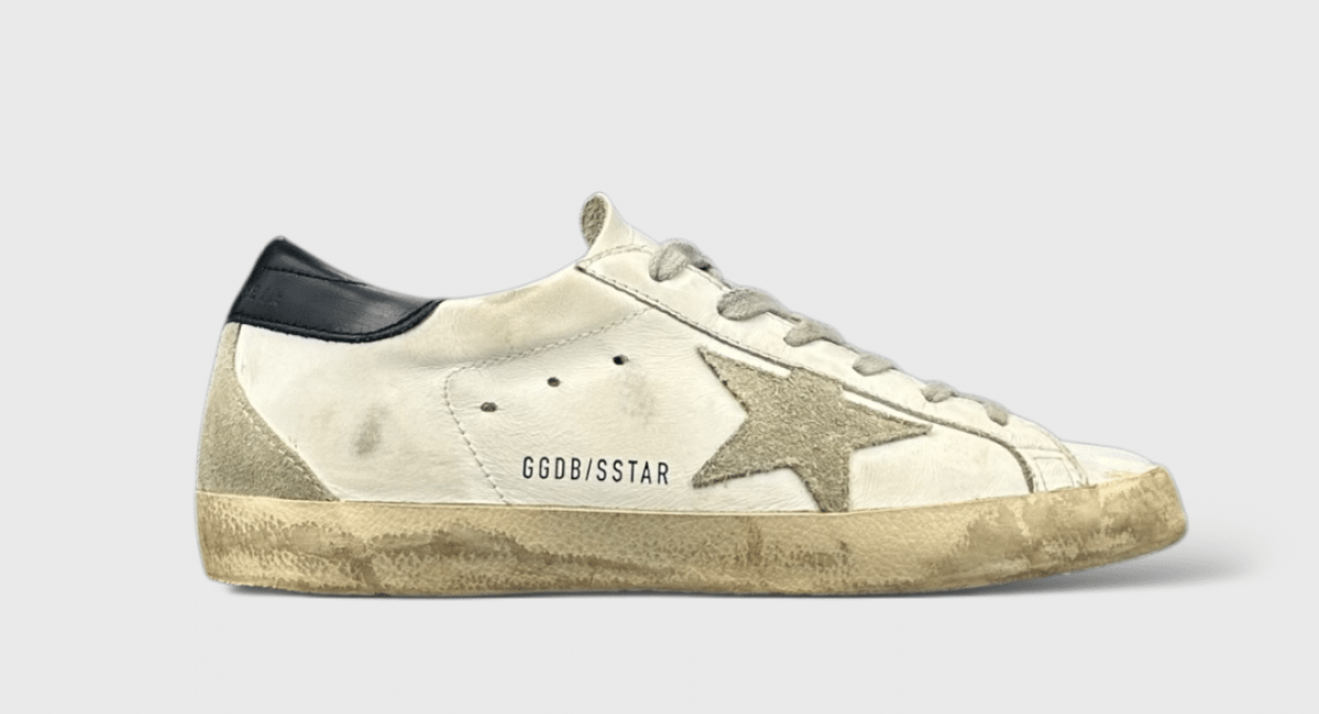 10036 Golden Goose Superstar Blanc/Bleu marine 38