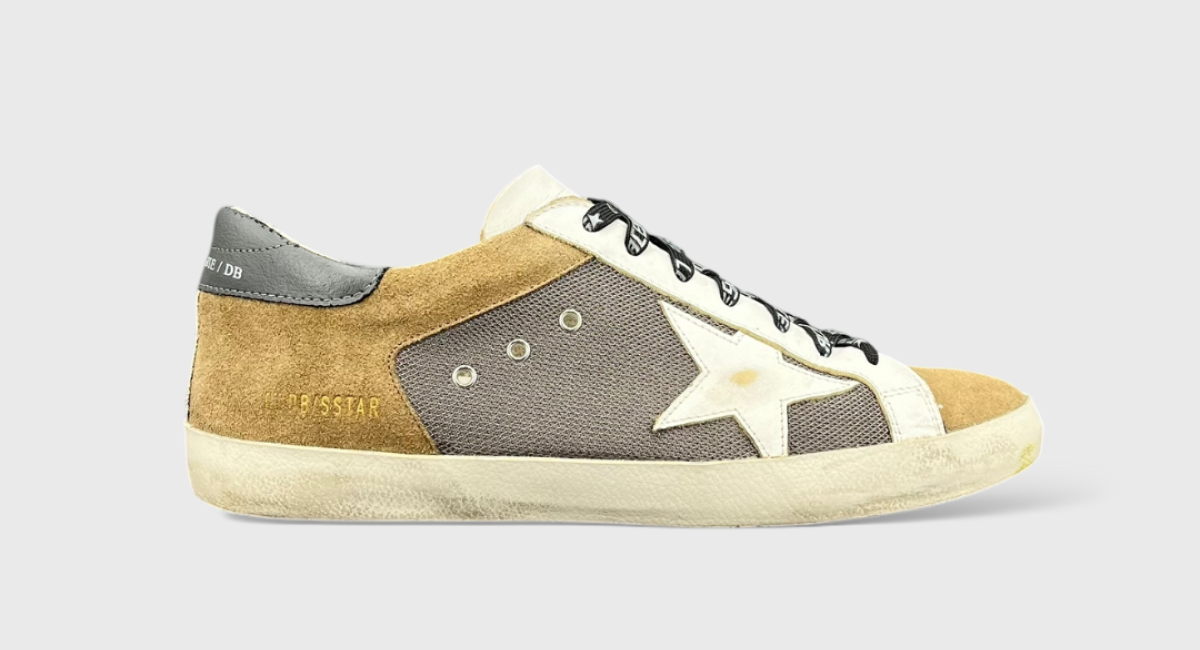 7495 Golden Goose Super Star Daim Marron/Gris 42
