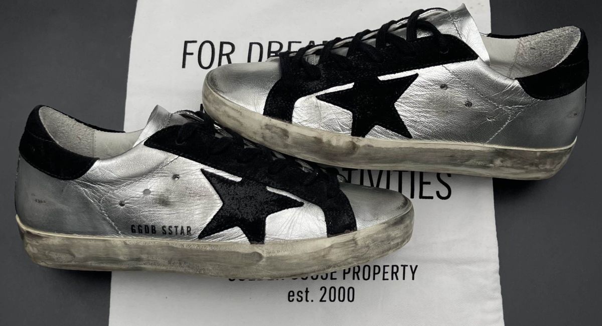 golden goose super star argent/noir 36